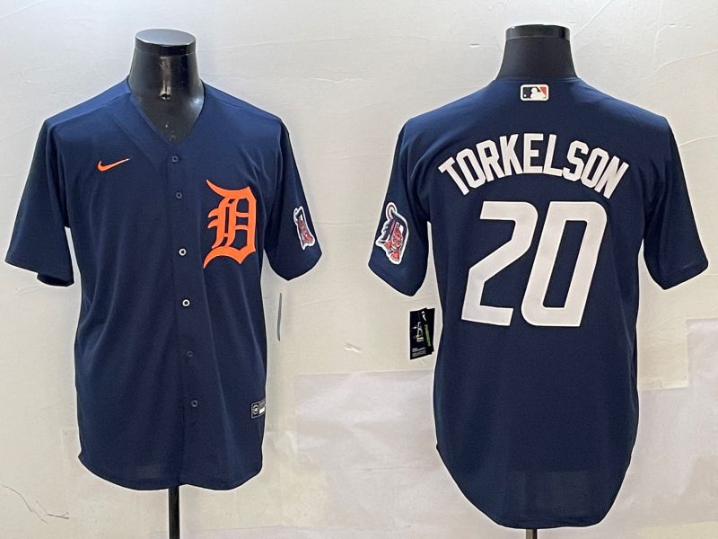Men Detroit Tigers #20 Torkelson Drak Blue Game 2025 Nike MLB Jersey style 3111->detroit tigers->MLB Jersey